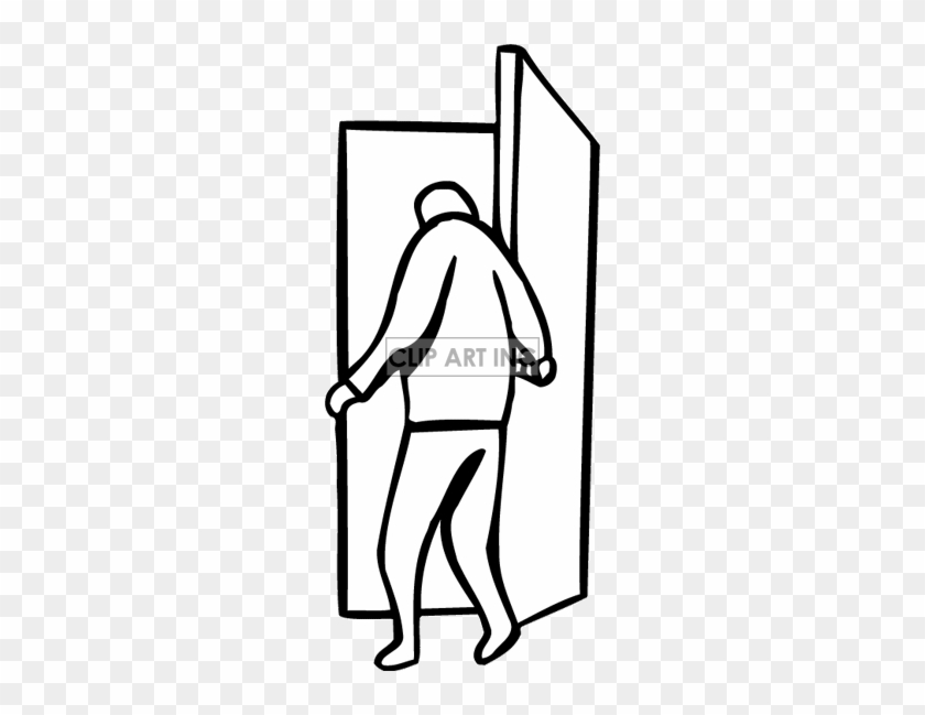 Wonder - Clipart - Person Closing Door Clipart #1048062