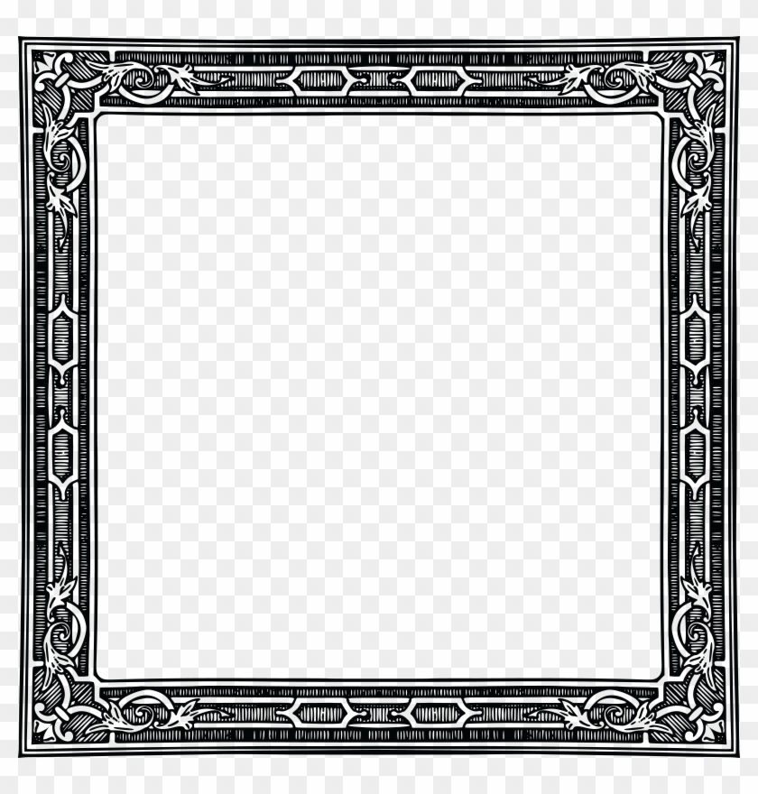 Free Clipart Of A Classic Styled Frame In Black And - Thick Border #1048129