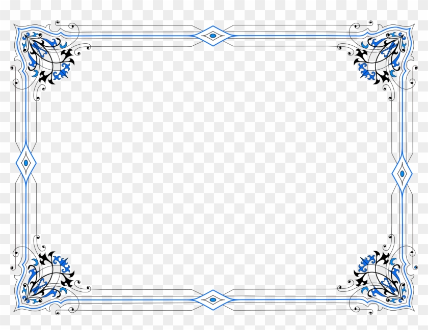 Fancy Blue Border - Blue Border Png #1048271