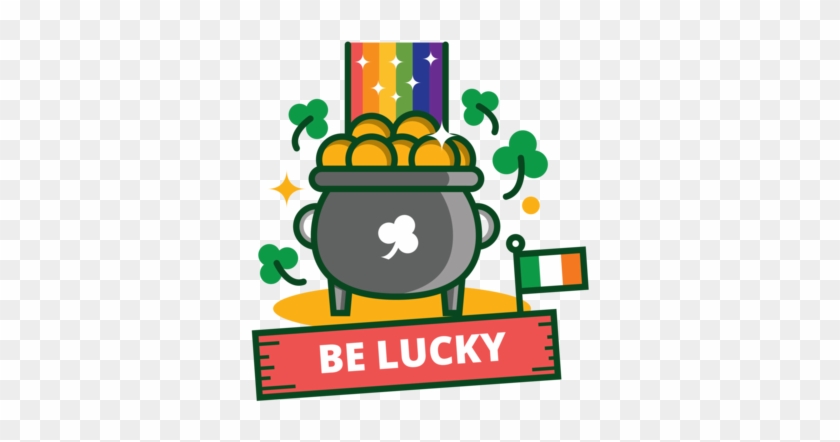 St Patrick's Day Lucky Pot Sticker - Etiquette #1048305