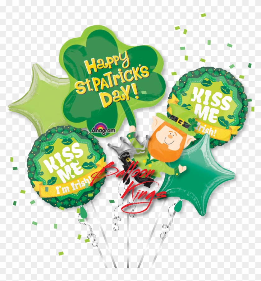 Happy St Patricks Day Bouquet - Happy St. Patrick's Day Leprechaun & Shamrock 80cm #1048324