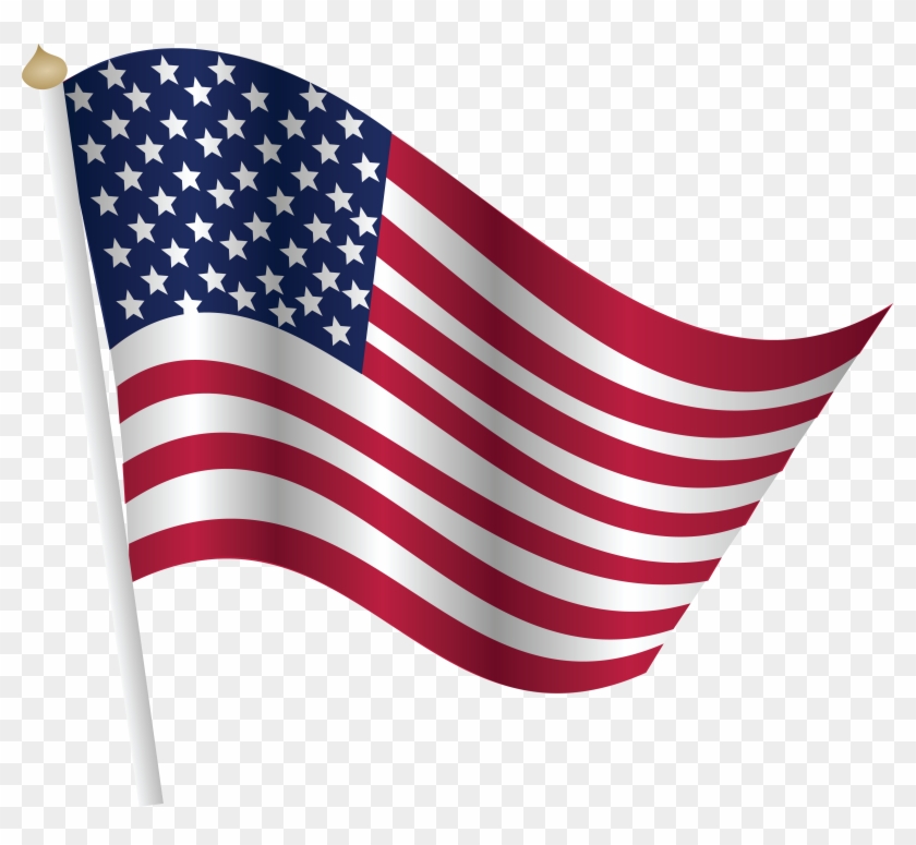 Free Clipart Of A Fourth Of July United States Flag - American Flag Clipart Transparent #1048331