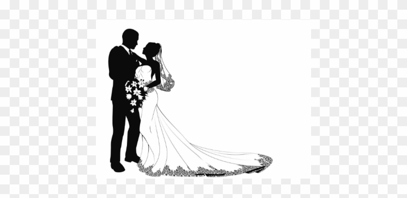 Wedding Bride Silhouette Clip Art - Bride And Groom Silhouette #1048344