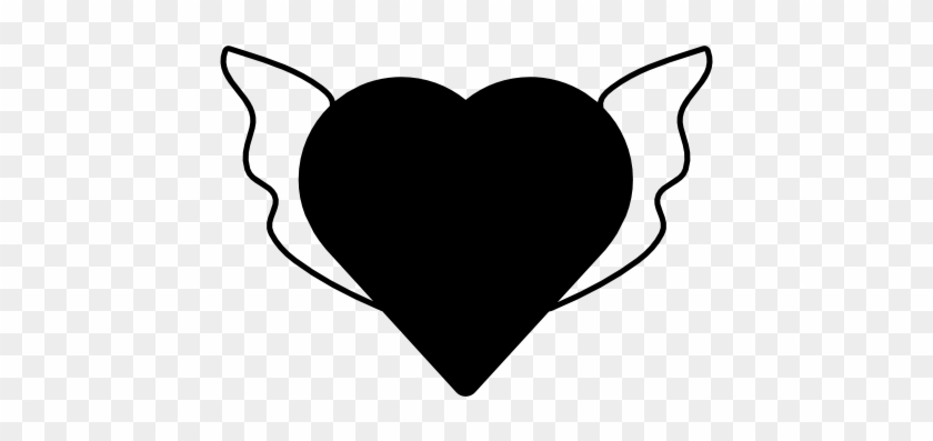 Winged Heart Png Image - Silhouette Heart Shape #1048401