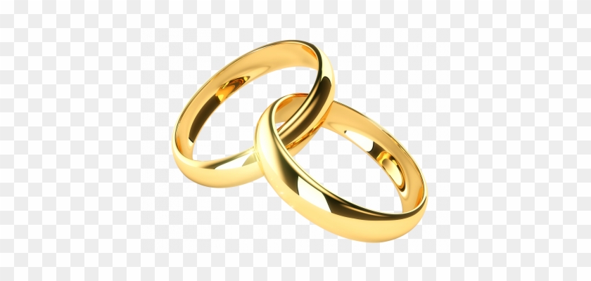 Free Clipart Wedding Rings - Wedding Ring Gold Png #1048554