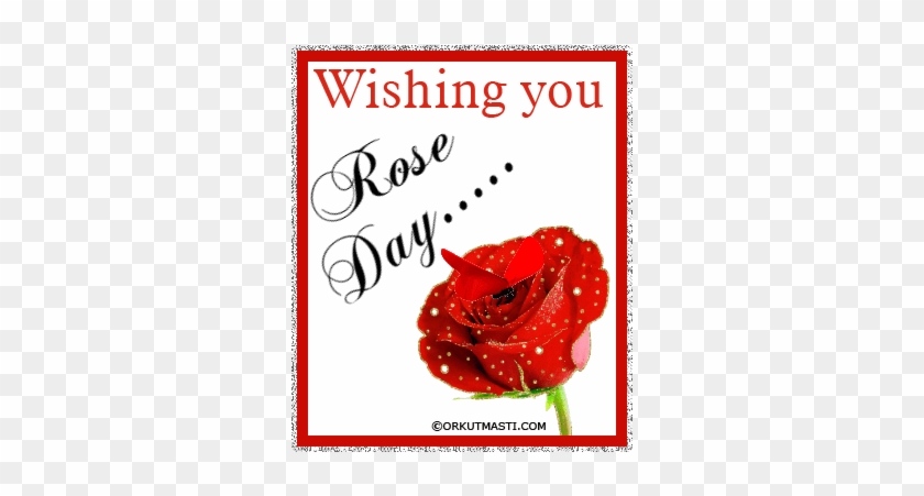 Wishing You Rose Day Glitter - Feb 7 Rose Day #1048582