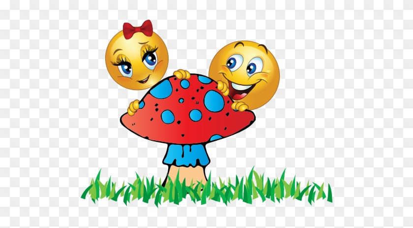 Clipart Mushroom Lovers Smiley Emoticon 0ad4 - Emojis Red Bows Greeting Cards #1048611