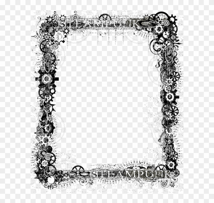 Steampunk Vector Illustrations 10 - Moldura Engrenagem Png #1048700