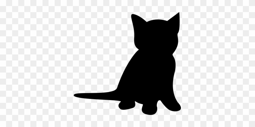 Tuxedo Cat Clipart Cat Silhouette - Kitten Silhouette Clip Art #1048808
