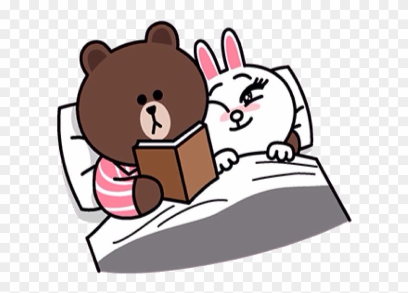 Brown Reads Bedtime Stories To Cony - Brown And Cony Story #1048819