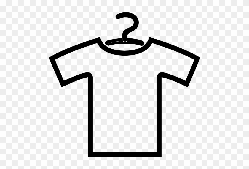 Shirt Outline With Hanger Vector - Shirt On Hanger Icon #1049005