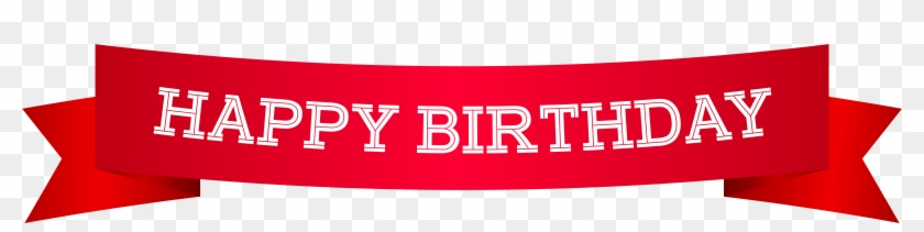 Happy Birthday Banner Red Png Clip Art Image - Label #1049047