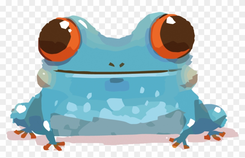 Blue Poison Dart Frog Reptile Cuteness Illustration - Frog #1049235