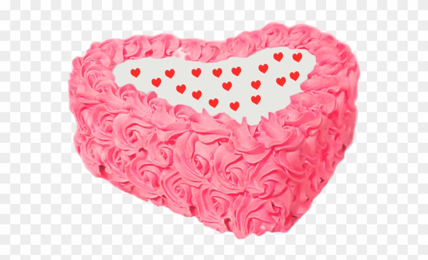 Red Roses Heart Shape Cake - Vanilla #1049355