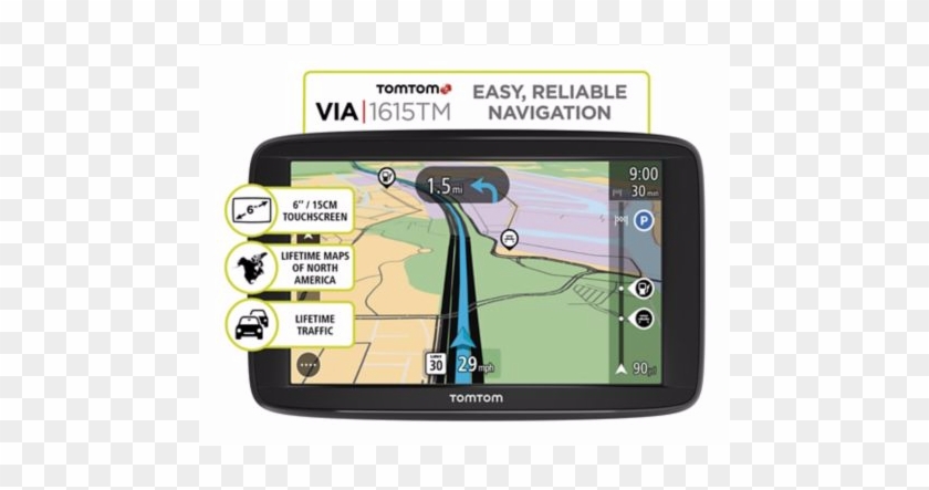 Tomtom 1615tm 6" Auto Gps - Tomtom Via 62 (6 Pouces) Europe 48 Cartographie Et #1049388