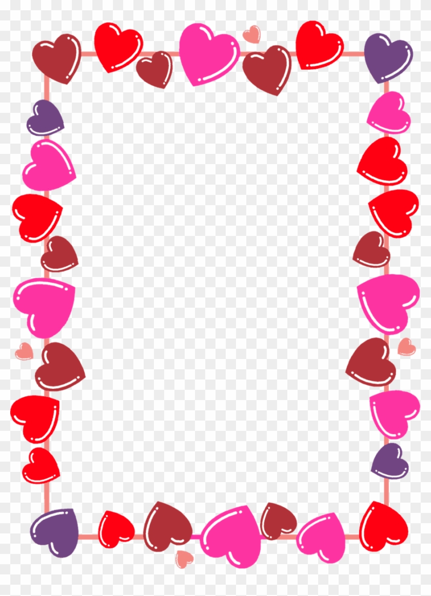 Leiaalisonlavigne Hearts Frame/boarder Png By Leiaalisonlavigne - Valentines Day Border Clip Art #1049390