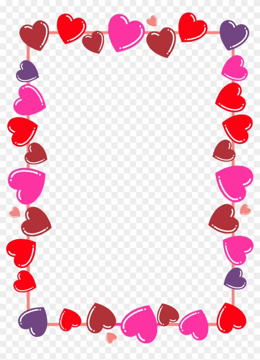 Leiaalisonlavigne Hearts Frame/boarder Png By Leiaalisonlavigne - Valentines Day Border Clip Art #1049390