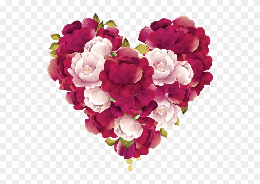 Flower In Heart Shape,flower, Heart, Rose, Red, Burgundy, - Flore Em Forma De Coração #1049402
