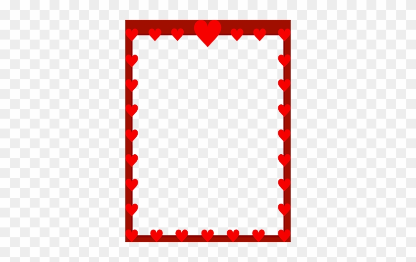 Border With Red Hearts - Valentines Day Border Clip Art #1049406