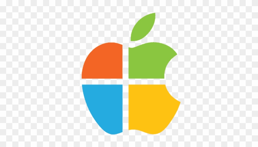 Apple - Windows And Apple Logo #1049537