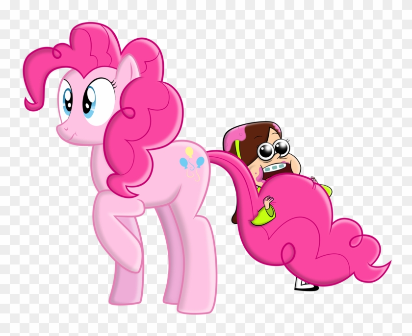 Mabel Chewing Pinkie's Tail By Thatmexicanuzer - Chewing #1049569