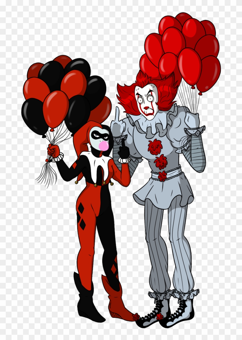 Commission For Jester Queen Of Crime By Bakhtak - Harley Quinn X Pennywise #1049616