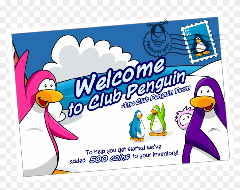 Image Welcome To Cp Postcard Png Club Penguin Wiki - Club Penguin Postcards Wikia #1049661
