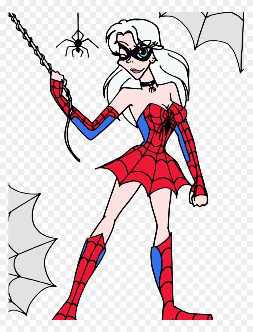 Spider-girl Line Art Colored By Edcom02 - Cartoon #1049736