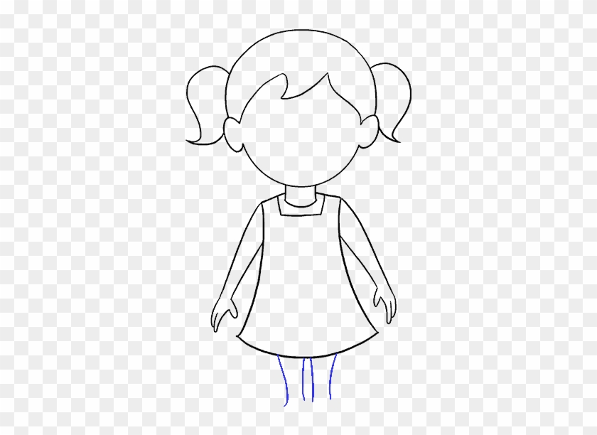How To Draw A Cartoon Girl In A Few Easy Steps - Drawing - Free Transparent  PNG Clipart Images Download