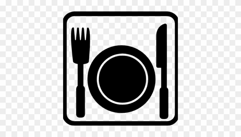 Mot & Eds - Black And White Plate Food Clipart Png #1049971
