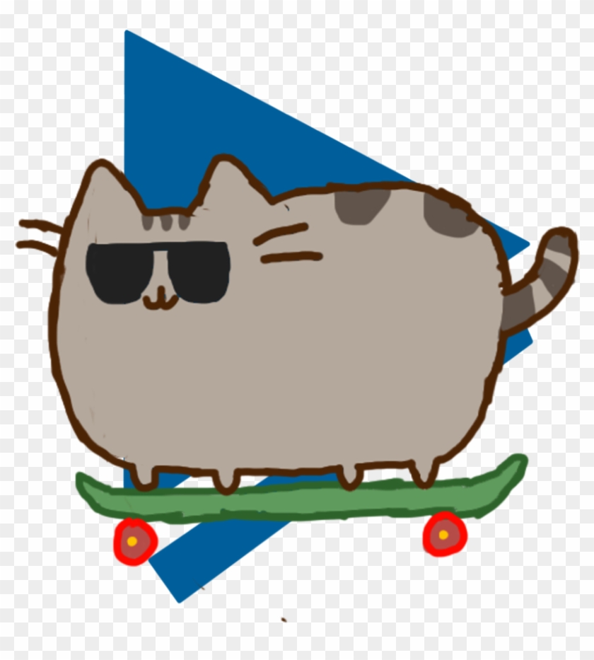 Pusheen With Sunnies [art Trade] By - Cartoon #1049999