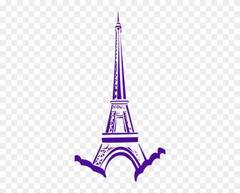 Purple Eiffel Tower Clip Art #1050051