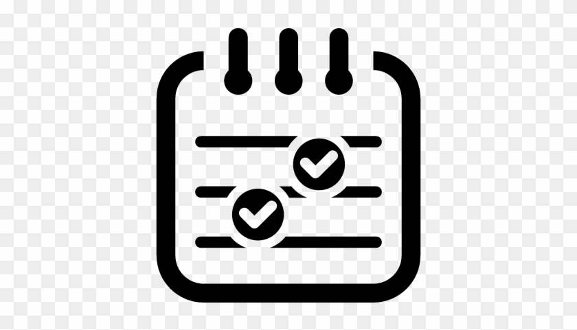 Notebook With Check Marks Vector - Check Up Icon #1050062