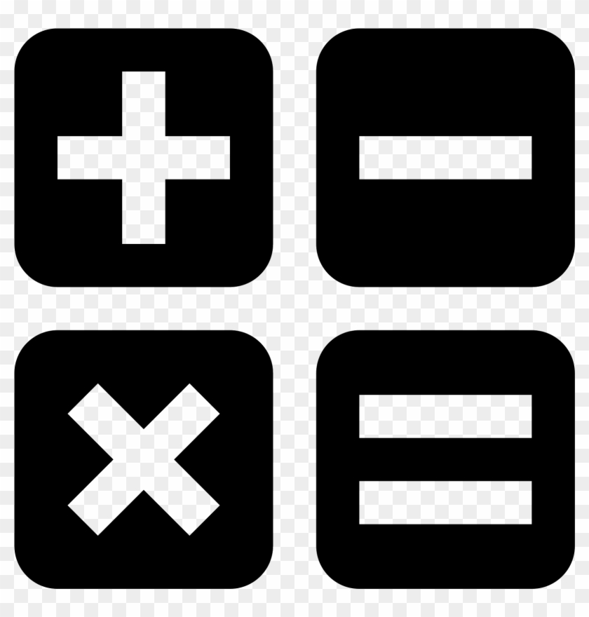 This "math" Icon Consists Of A Perfect Square Divided - Math Png #1050178