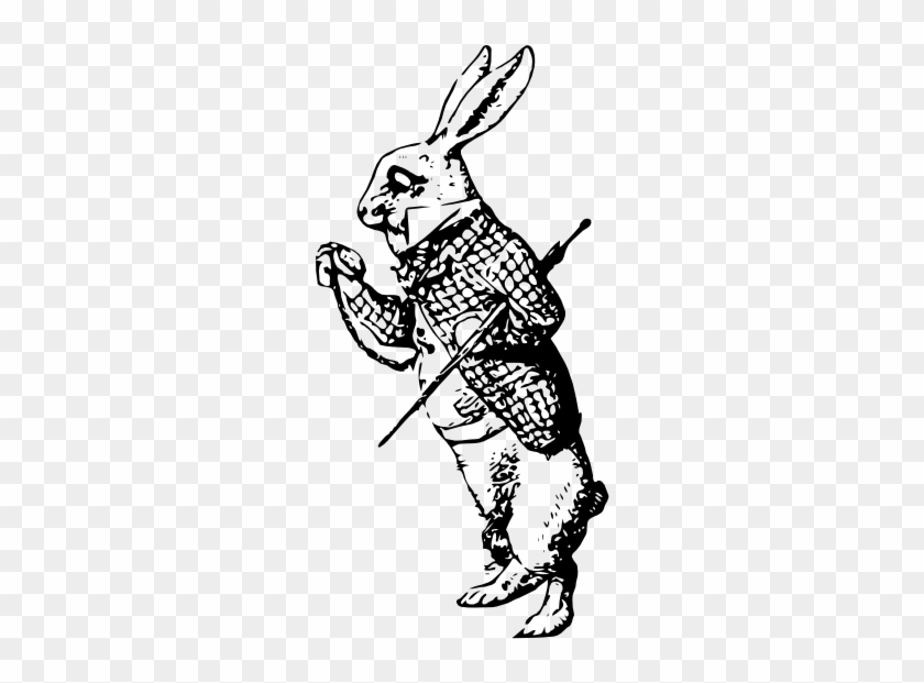 The White Rabbit Clip Art At Clker - Alice In Wonderland White Rabbit #1050235