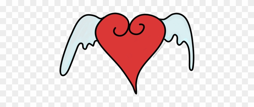 Winged Heart Clipart, Echo's Winged Hears Free Heart - Clip Art #1050434