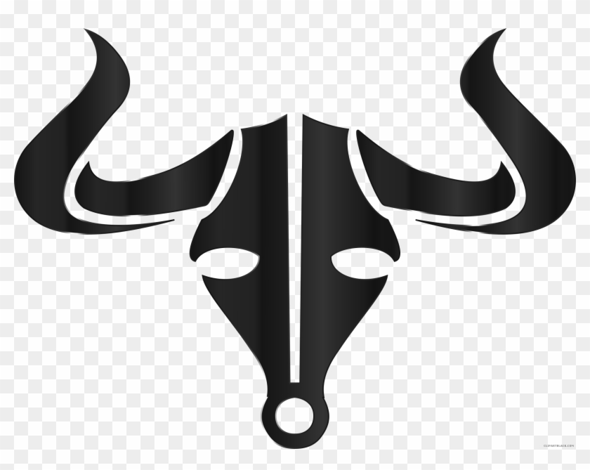 Bull Animal Free Black White Clipart Images Clipartblack - Bull Horn Silhouette #1050454