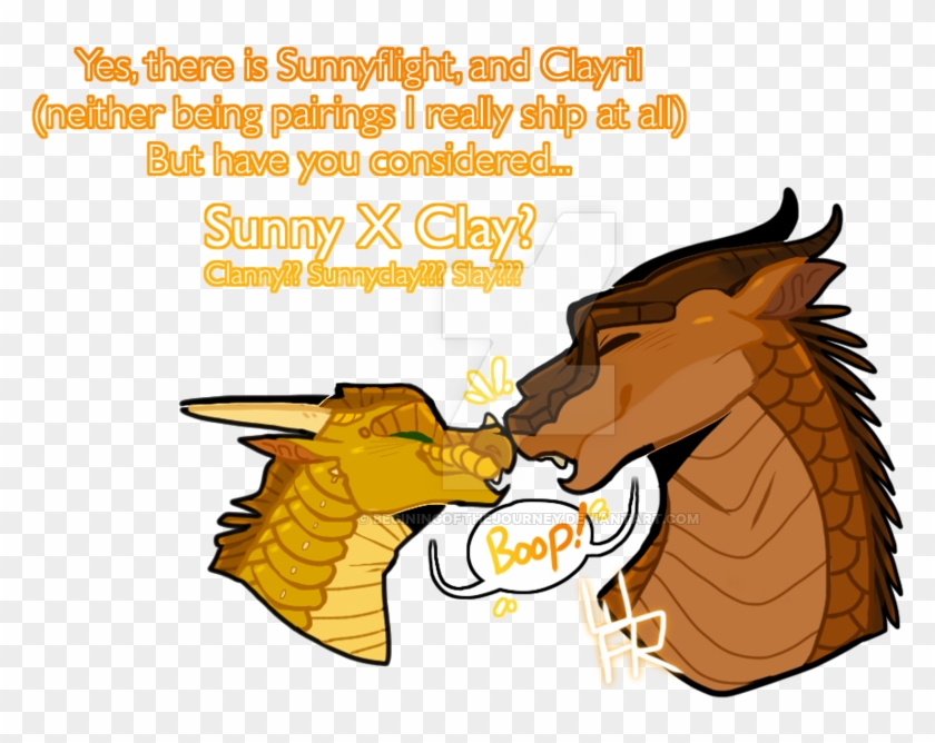 Sunny X Clay By Journeying-warrior - Wings Of Fire Sunny X Starflig...