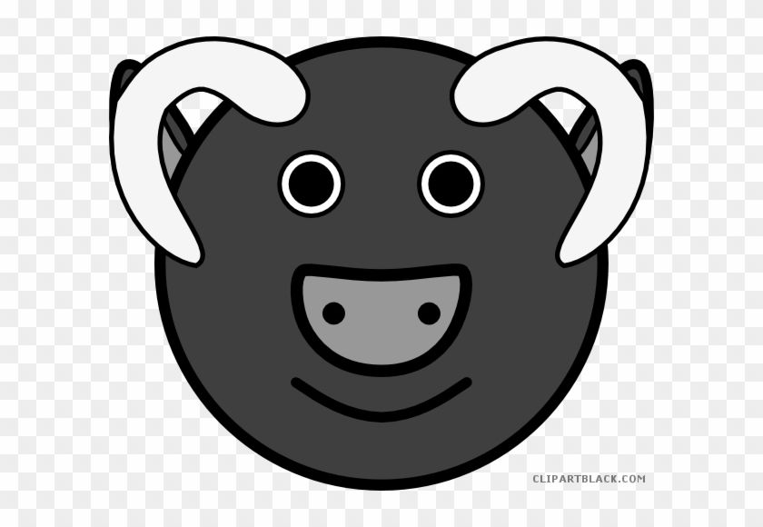 Bull Head Animal Free Black White Clipart Images Clipartblack - Clip Art #1050501