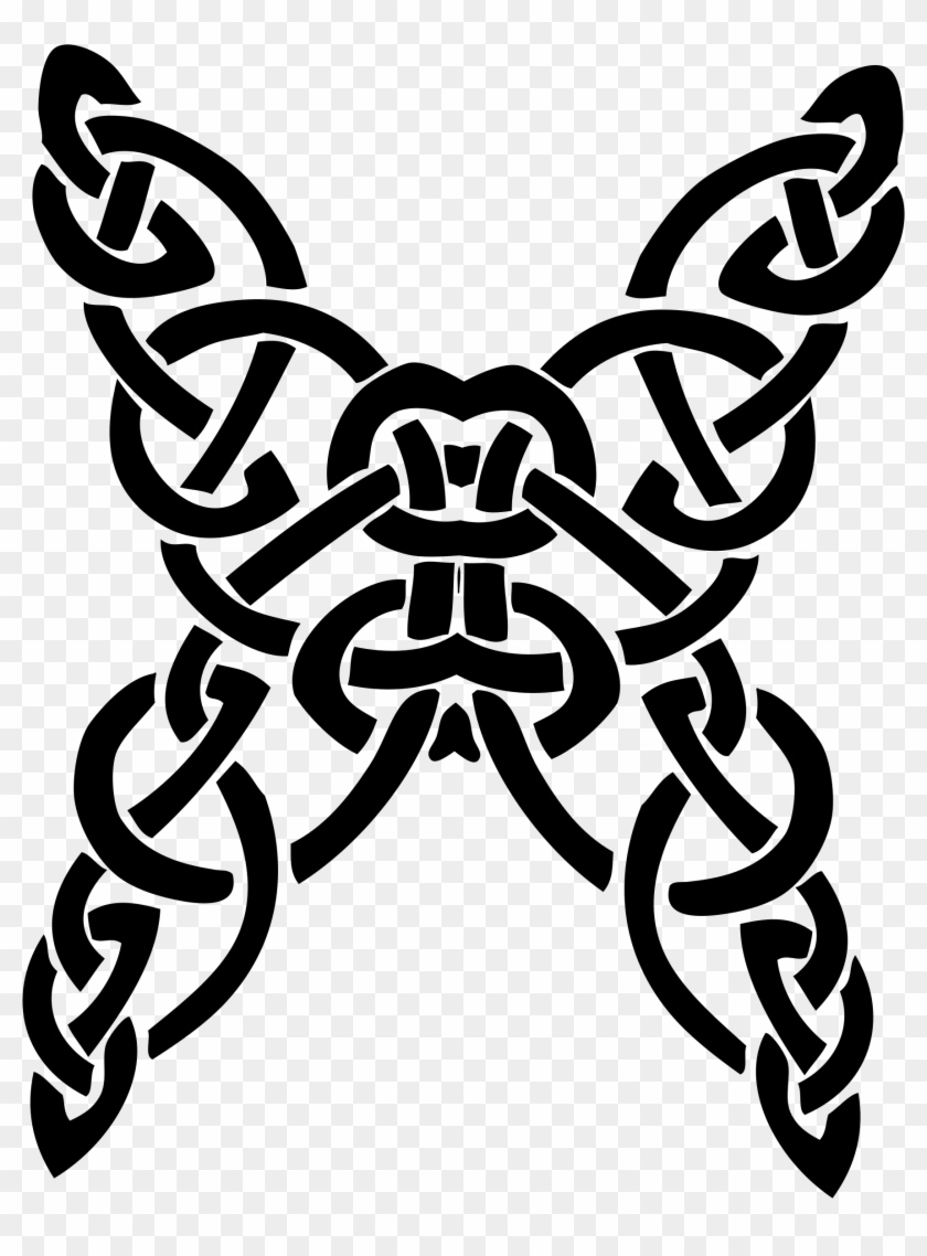 Celtic Knot Line Art Butterfly Bclipart - Clip Art #1050558