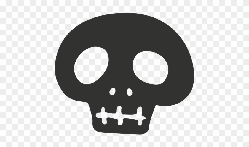 Halloween Skull Cartoon 3 Transparent Png - Grey Skull Cartoon Png #1050560