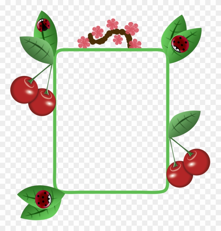 Cherry Picture Frame Fruit Clip Art - Cherry Frame Cartoon #1050612