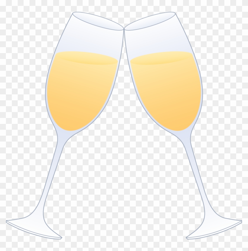 Apple Cider Clipart - Two Glasses Of Champagne Clinking #1050930