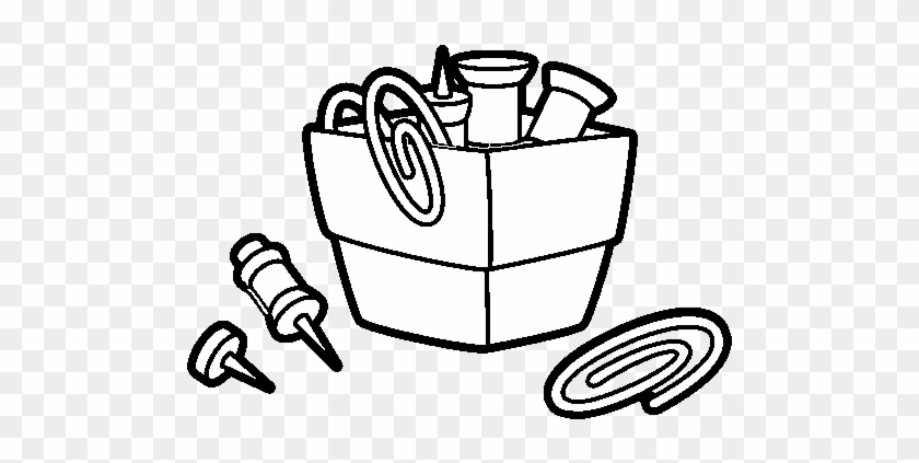 Paper Clip Holder Coloring Page - Coloring Pages Of Paper Clip #1050989