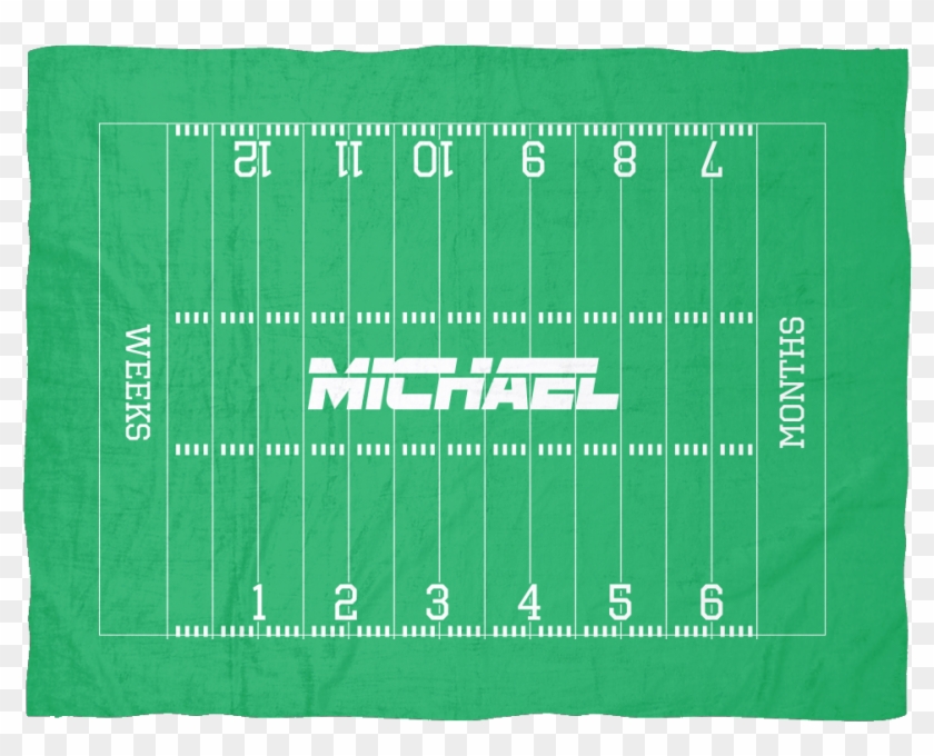 Personalized Football Monthly Milestone Baby Blanket - Baby Shower #1051149