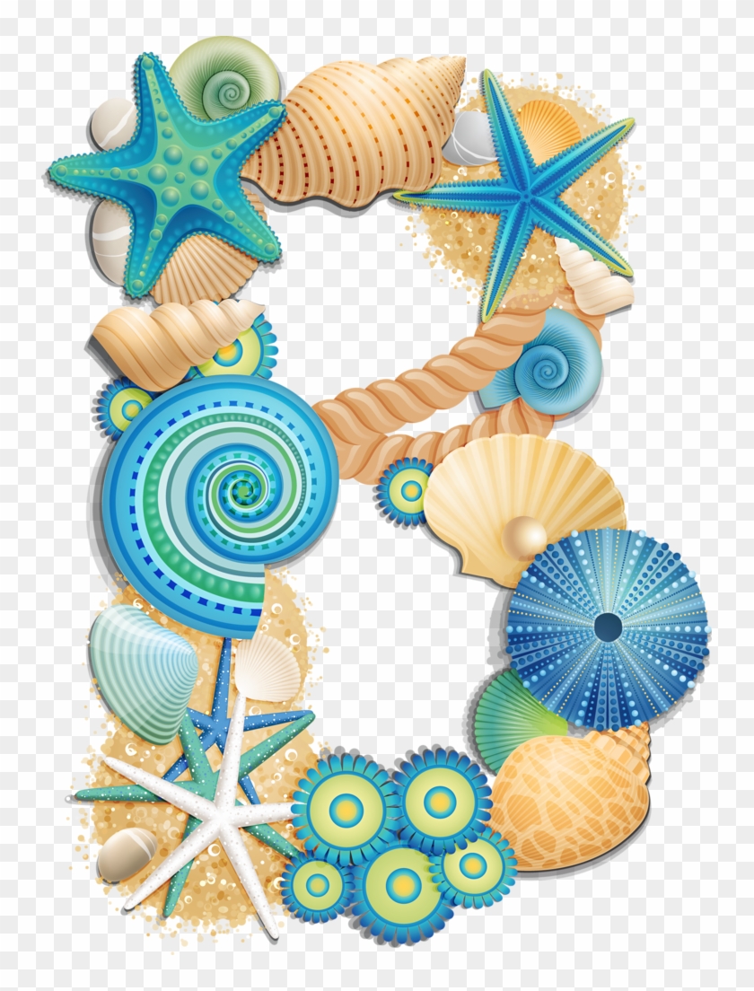 Seashell Alphabet, Blue By Яндекс - Seashell Alphabet #1051190