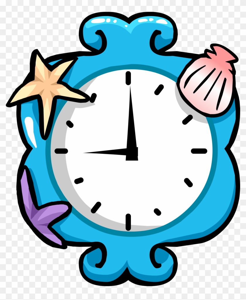 Mermaid Clock - Club Penguin Mermaid Furniture #1051230