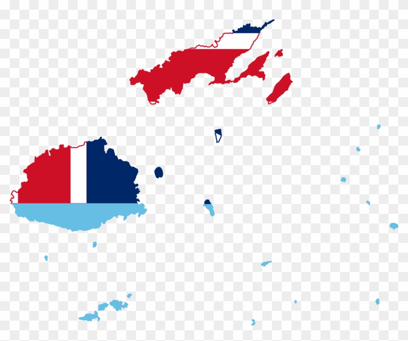 Fiji Map And Flag #1051334