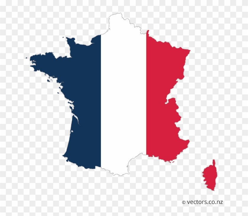 Flag Vector Map Of France Vectors - France #1051358