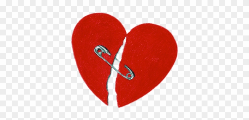 Broken Heart With Safety Pin - Fix A Broken Heart #1051412